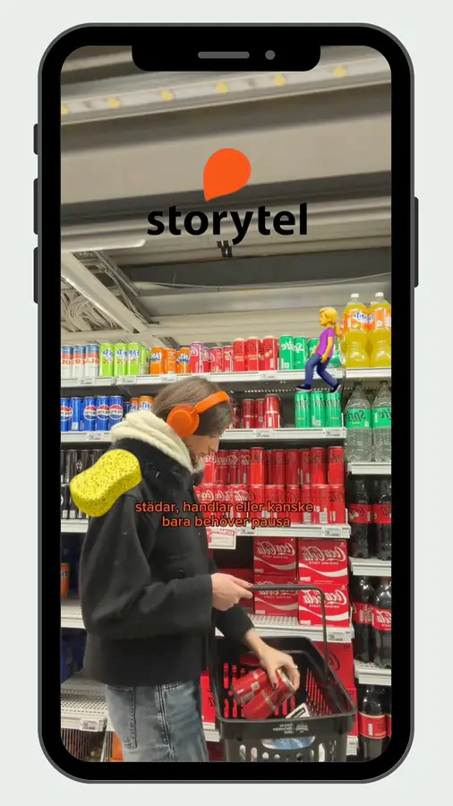 Melina handlar läsk i en butik